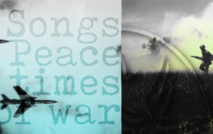 Banner "Songs for peace in times of war"