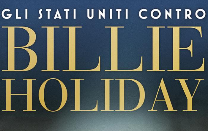 Banner "Gli Stati Uniti contro Billie Holiday"
