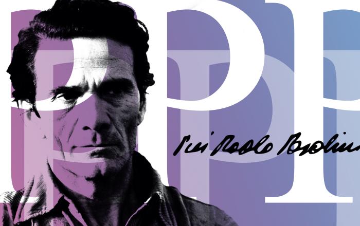 Banner convegno "Lingua e linguaggi di Pier Paolo Pasolini"