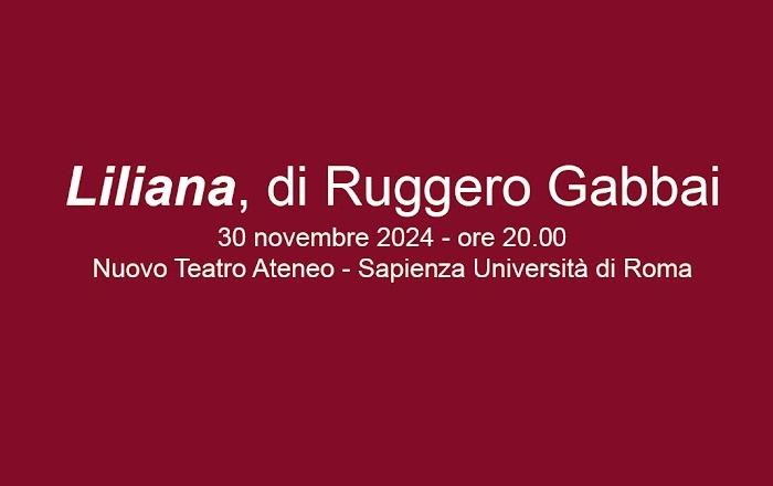 Proiezione film "Liliana" di Ruggero Gabbai