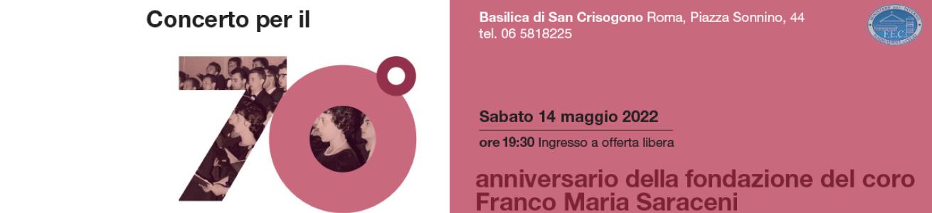 Banner concerto 70 anni Coro Saraceni